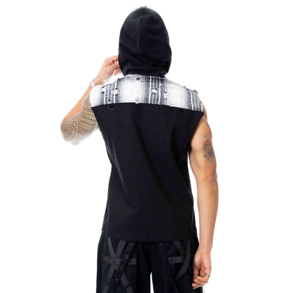 Vixxsin - Luther Ärmelloses Top - Schwarz/Weiß